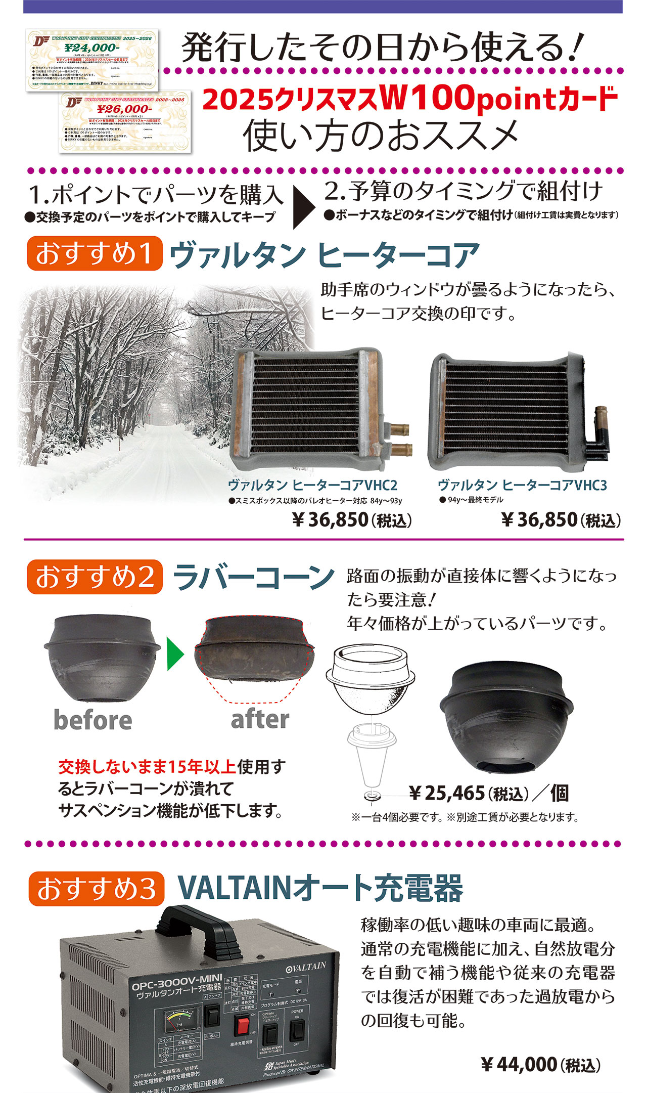 ホームページの通販はポイントが倍に使える　2023クリスマスセール期間中　Wポイントセール実施！